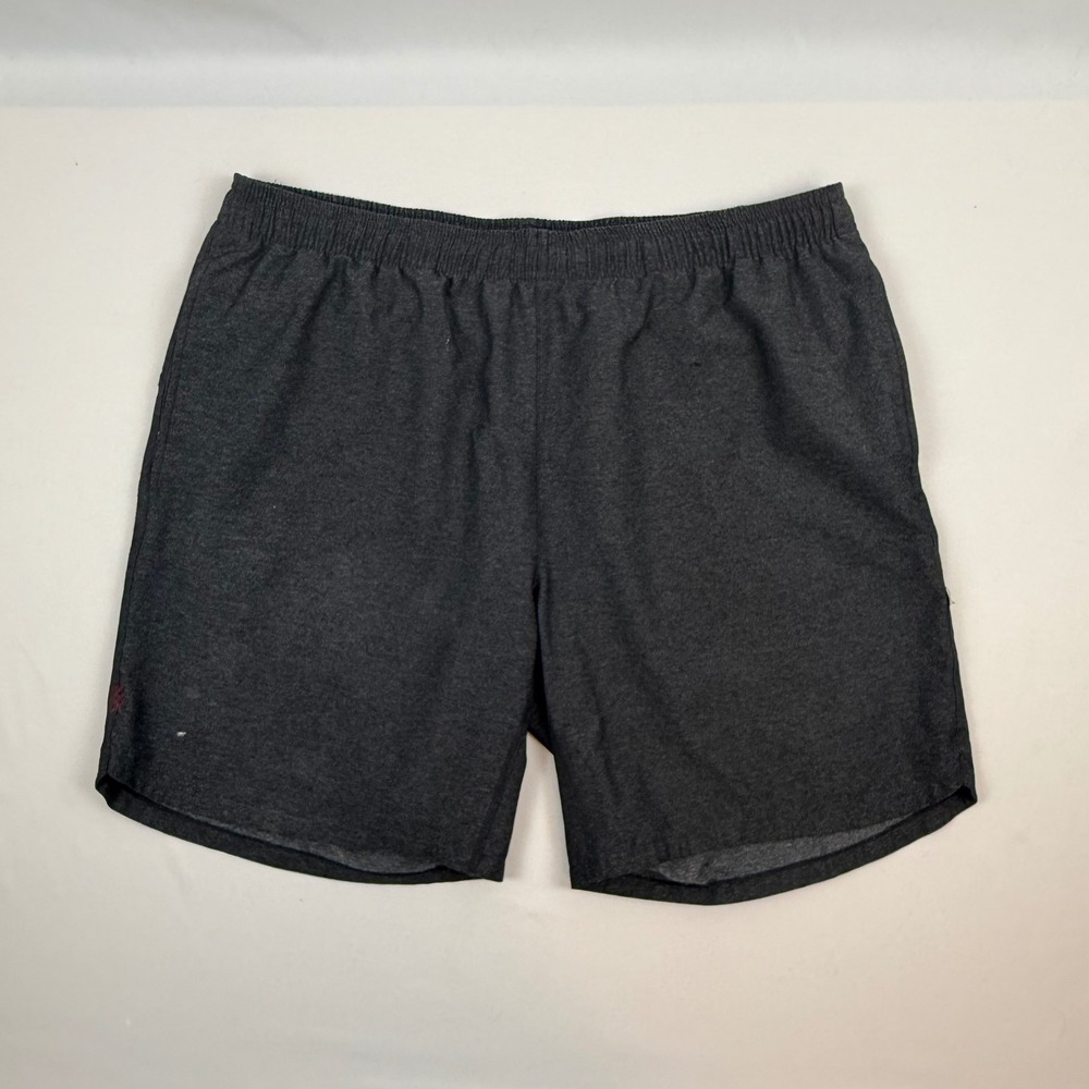 Rhone Mens Charcoal Gray Heather Athletic Training Shorts 100256 7 Inch Inseam